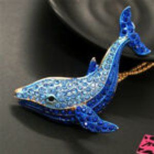 Betsey Johnson BLUE WHALE Necklace